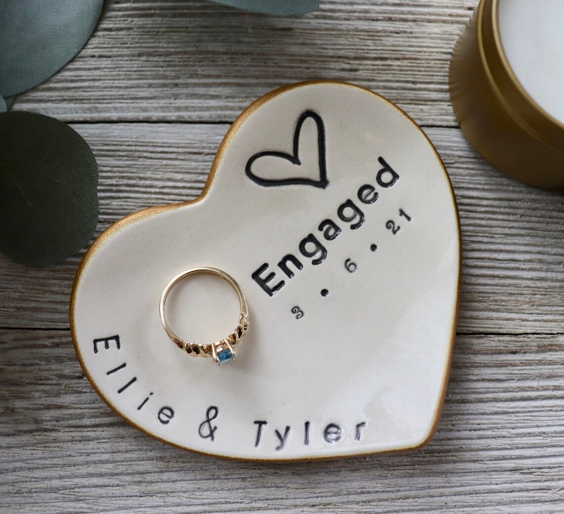 Custom Engagement Gift Personalized Engagement Ring Holder Etsy