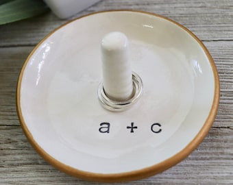 Ring dish, Ring Holder, Engagement gift, Bridal Shower gift, Bridesmaid Gift, Wedding gift, Engagement Ring holder, ring cone, Made to Order