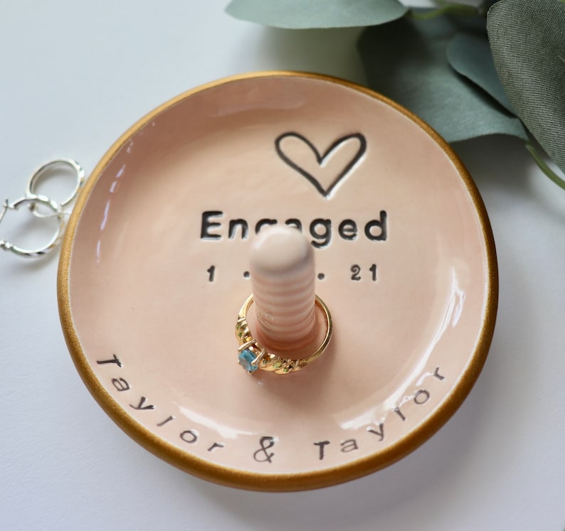 Engagement Gift Ring Dish Wedding Ring Holder Wedding Gift Etsy