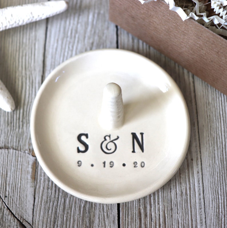 Personalized Ring Dish Engagement Ring Holder Wedding Gift Etsy