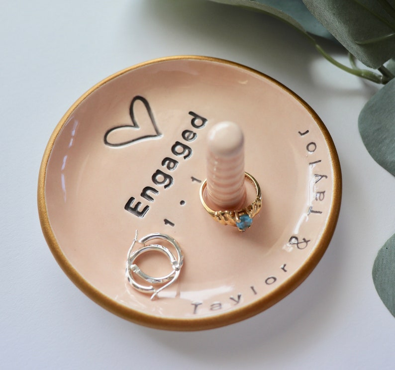 Engagement Gift Ring Dish Wedding Ring Holder Wedding Gift Etsy