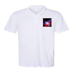 Polo con botones de poliéster para hombre