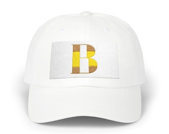 Casquette De Baseball En Denim Biologique Jaune Avec Broderie