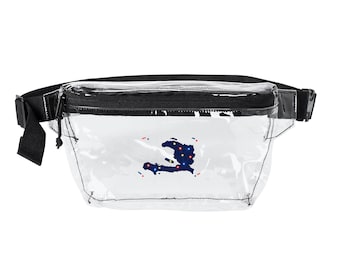 Riñonera Navy Constellation Splash / Transparente o negra