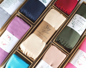 Bomboniere pashmina all'ingrosso per gli ospiti, regalo per damigelle d'onore, scialle, bomboniere personalizzate, regalo di compleanno