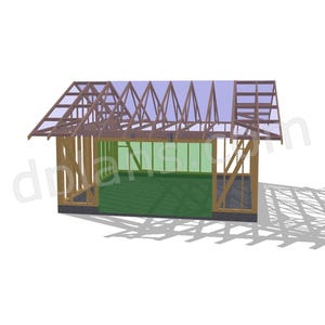 23' x 23' Timber-Frame Garage Plans | Balanced Timber Frame Design