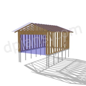 14' x 20' Timber-Frame Garage Plans | Sleek Timber Frame Design