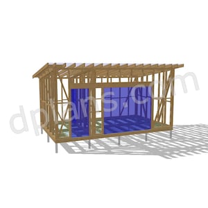 12' x 20' Movable Timber-Frame Cabin Plans | Portable Timber Frame Design
