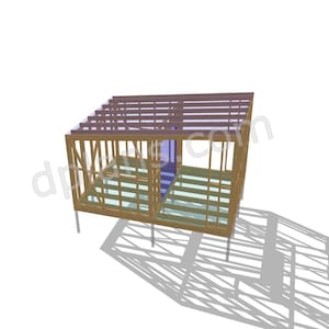 13' x 9' + 8' x 13' Small House or Commercial Space Plans | Adaptable Timber Frame Design