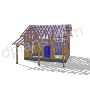 23' x 20' + 26' x 7' Small House with Loft & Terrace Plans