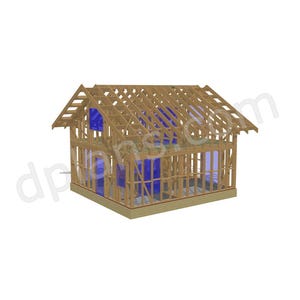 25' x 24' Timber-Frame House with Loft Plans | Airy Timber Frame Design