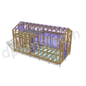 Progetti di case mobili/per le vacanze da 23' x 12' con soppalco / Design compatto con struttura in legno