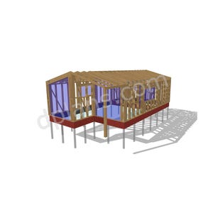 20' x 36' Residential House with Terrace Plans