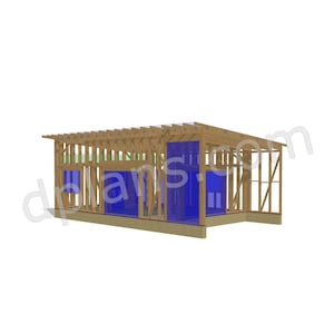 29' x 21' + 7' x 21' House with Partial Loft and Terrace Plans