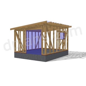 15' x 12' Timber-Frame Storage Shed Plans | Tiny Timber Frame Design