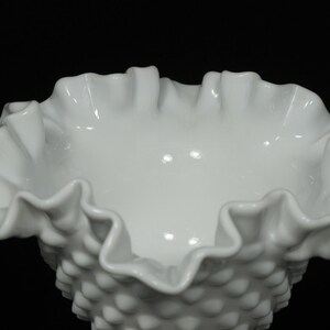 Vintage Fenton Hobnail Ruffled Compote for Wedding Decor or Home Decor image 3