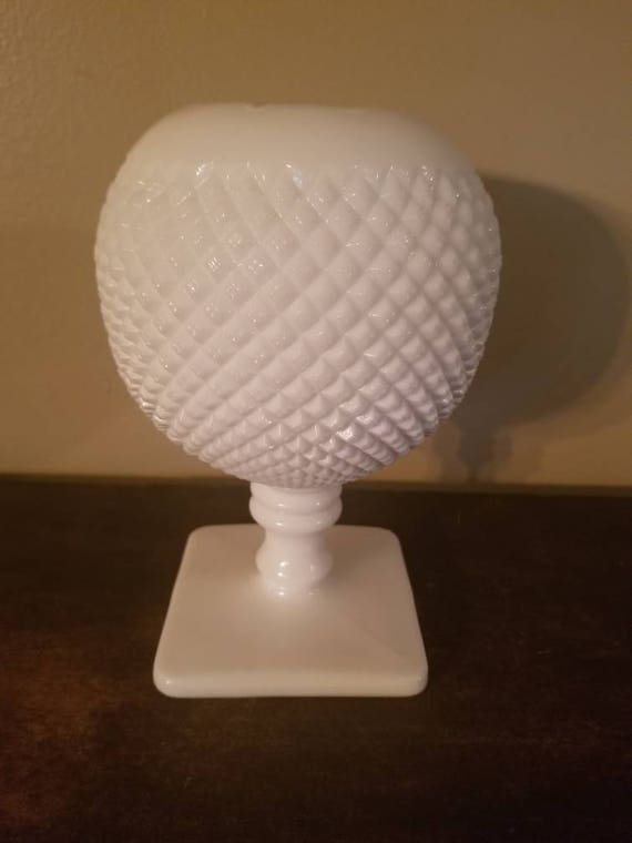 Rare Vintage Milk Glass Ivy Ball Milk Glass Vase English Etsy