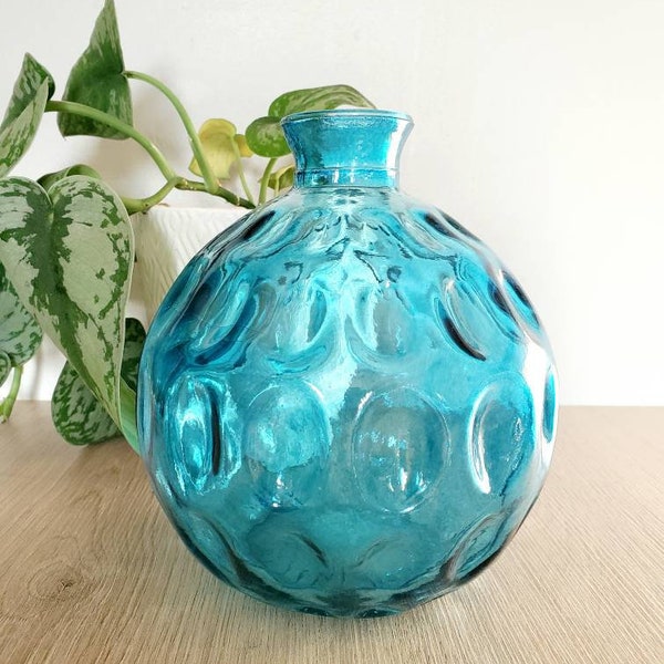 Cut Glass Vase Sml Turquoise main image 1