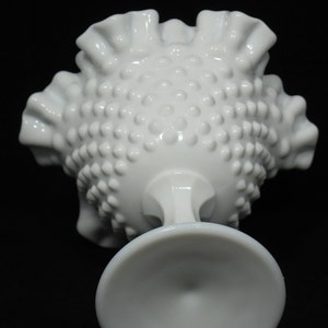 Vintage Fenton Hobnail Ruffled Compote for Wedding Decor or Home Decor image 4