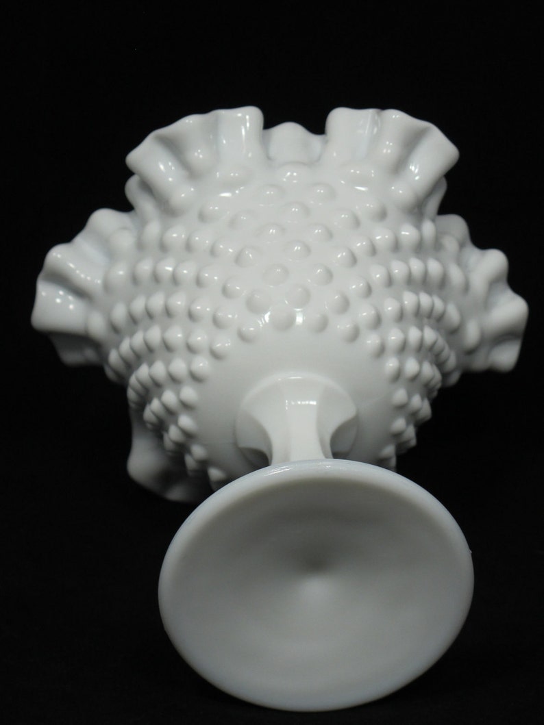Vintage Fenton Hobnail Ruffled Compote for Wedding Decor or Home Decor image 4