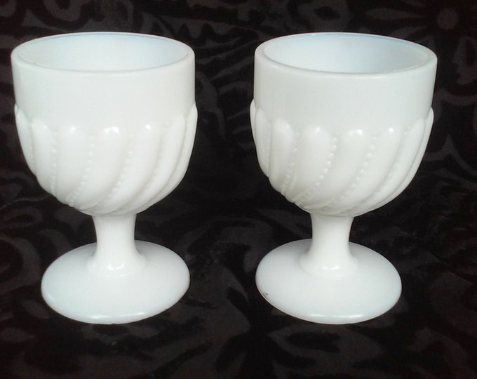 Vintage Milk Glass Egg Cups or Milk Glass Small Bud Vases on Etsy