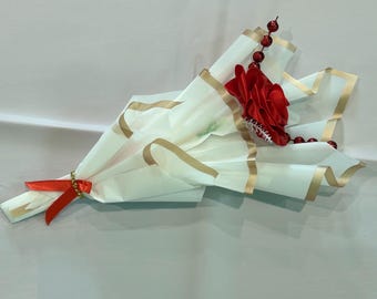 Ramo de una sola rosa eterna