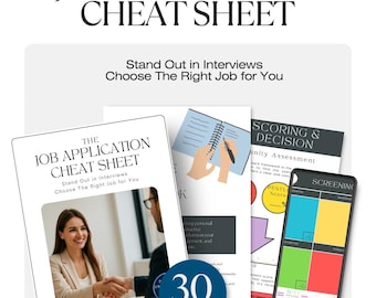Job Application Cheat Sheet | Career Workbook