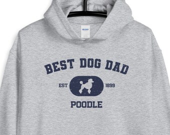 Poodle Dog DAD Regalo / Personalización personalizada / Mejor perro papá / Día del Padre / Poodle Lover Camiseta / Sudadera con capucha / Camiseta sin mangas / Camiseta de manga larga