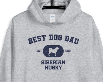 Camisa Siberian Husky Dog DAD / Personalización personalizada / Mejor perro papá / Regalo del Día del Padre / Camiseta Husky / Sudadera con capucha / Camiseta sin mangas / Manga larga