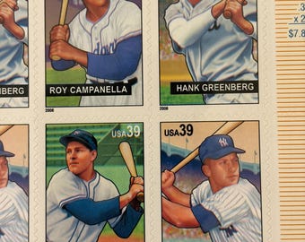 Baseball Sluggers 2006 Vintage US Postage Stamps, Scott #4080-83 Face Value 39 Cents