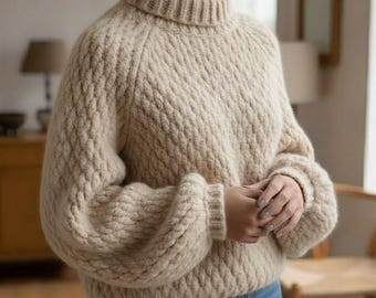 Wzór na gotycki sweter szydełkowy w formacie PDF | Fantazyjny wzór na szydełkową odzież, teksturowany sweter, unikatowy ręcznie robiony wzór szydełkowy