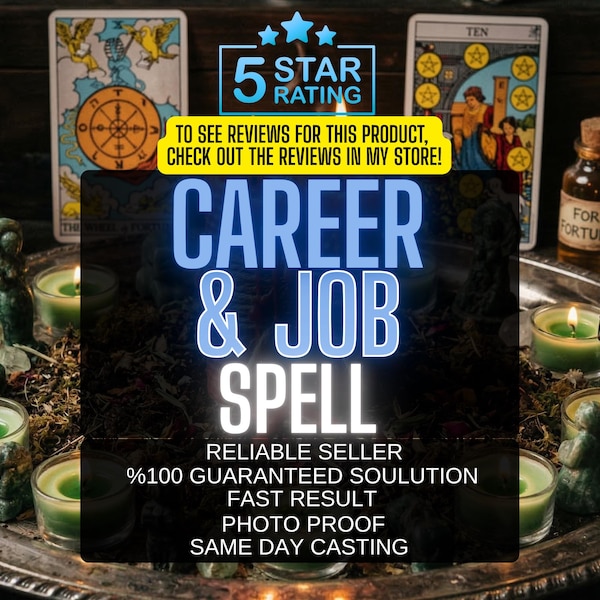 Powerful Job Spell, Fast Results, Same Day Casting, Traditional Witchcraft, Manifest Your Dream Job, Career & Abundance White Magic