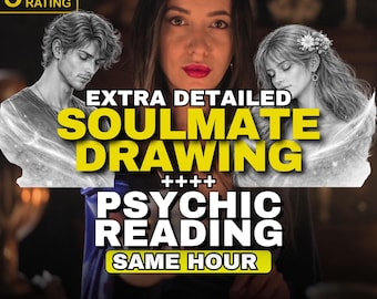 Same Hour Soulmate Zeichnung & Psychic Reading | Zukünftiger Ehemann Skizze, Psychic Künstler Porträt | Genaue Liebesvorhersage, Twin Flame Gesicht