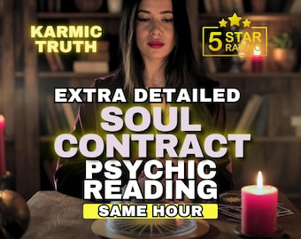 Seelenvertrag Psychic Reading | Personalisierte PDF mit Medium Anleitung | Zukünftige Liebe, Karma & psychische Lesung, Vorleben und allgemeine Legung