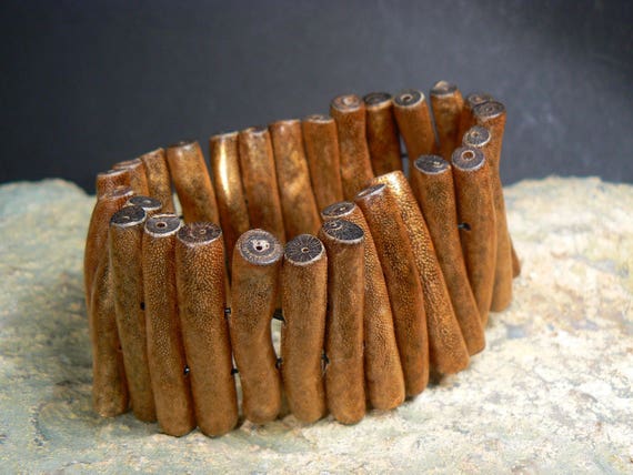 Golden Coral Branches Bracelet, Organic Gem of Peace and Transformation, izida