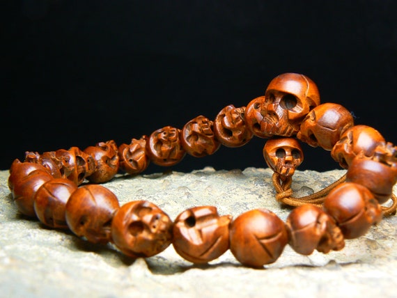 Caiyao Punk Skull Chain Bracelet - Stainless Steel Skeleton Mala Bracelet For Men & Women