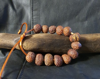 Antique Golden Toad Bodhi Seed Wrist Mala Bracelet, Wenwan, Wealth and Prosperity, izida