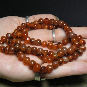 Ancient Pema Raka Red Carneol Beads Necklace, Tibetan Nepali, collectible,  izida personal collection