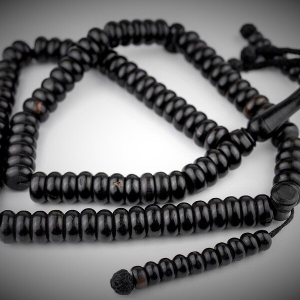 BasmalaBeads African Black Wood 99 Count Prayer Beads main image 1