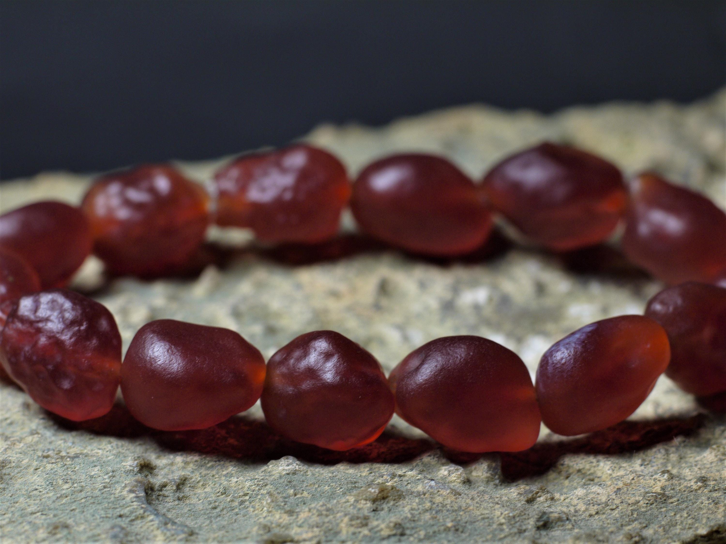 Seltenes Gobi Desert Natürliches Blutrotes Achat Edelstein Perlen Armband 215 Karat! One of a Kind, Liebe und Hoffnung, Wachstum der Finan zierung, von izida
