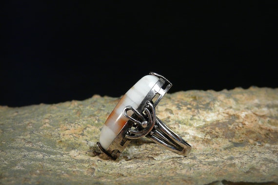 Vintage Designer Sterling Talisman Ring, Landscap… - image 2