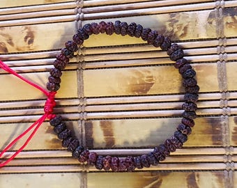 Sacred Eka Rudraksh 54 beads, Rare Small Round One Face 1 Mukhi Rudraksha Wrist Mala,  izida