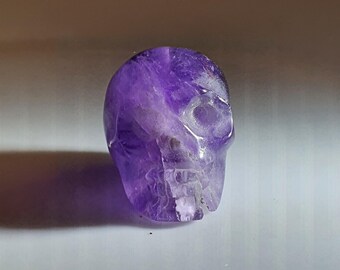Fascinating Chinese Tang Dynasty Old Amethyst Skull Bead 70 carat, izida collection
