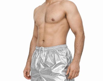 Silver Gloss Performance Nylon Shorts