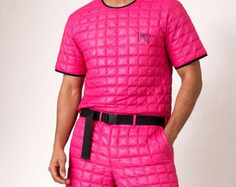 Hot Pink T-Shirt & Knee-Length Shorts  Set