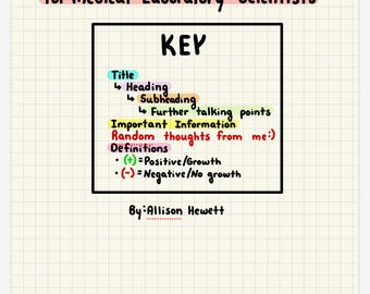 Apuntes de MICROBIOLOGÍA ASCP / Guía de estudio MLS manuscrita de 50 páginas / Preparación de alto rendimiento para el examen de la Junta de Microbiología / Científicos de laboratorio médico