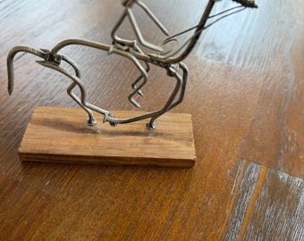 Cowboy Skulptur aus Metall