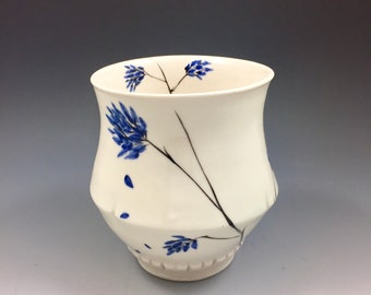 Blue Flower Tea Bowl or Yunomi