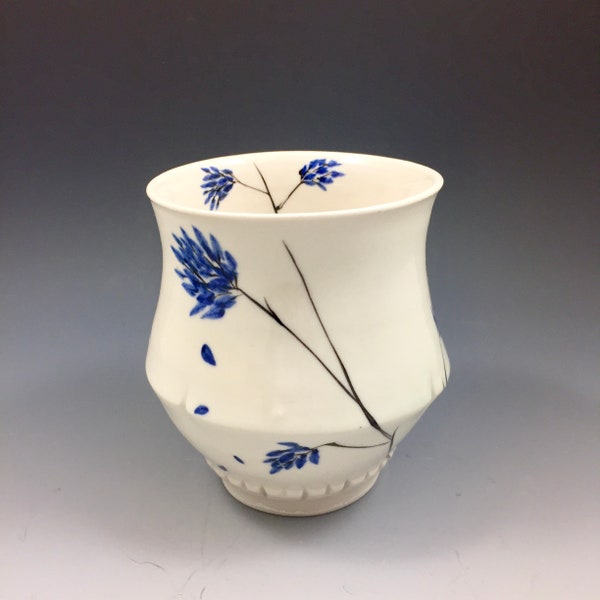 Blue Flower Tea Bowl or Yunomi