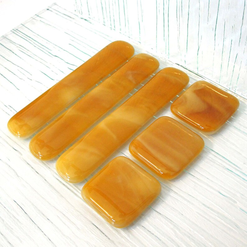 Amber Fused Glass Drawer Pull Pulls Furniture Etsy